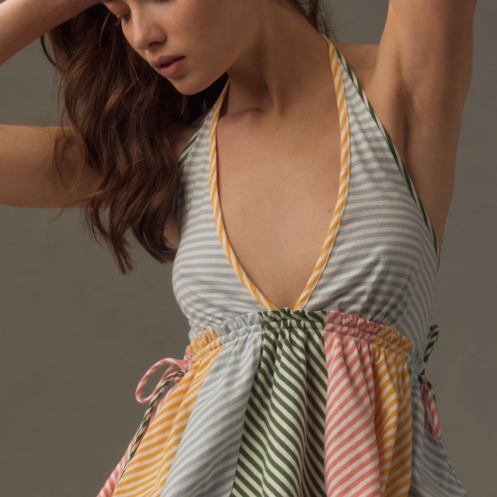 Vibrant Striped Halter top